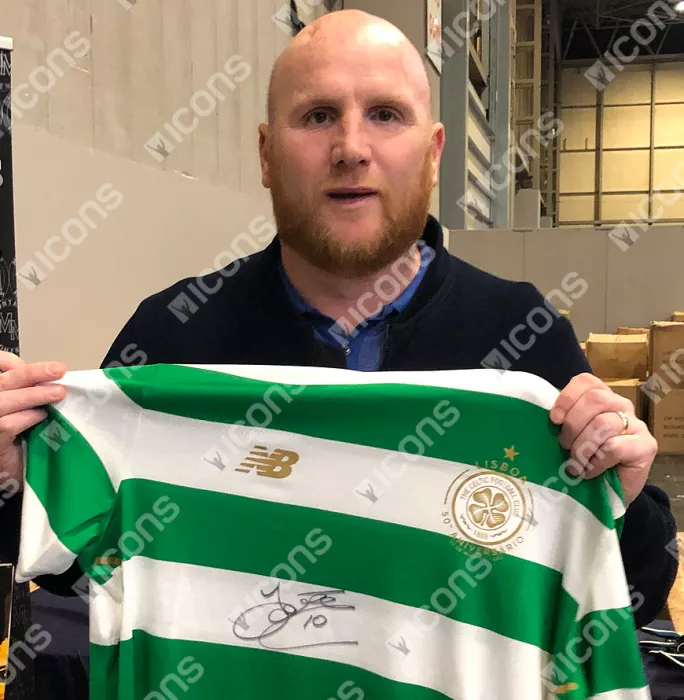 John Hartson & Charlie Nicholas Signed Celtic Shirts In Classic Dual Frame