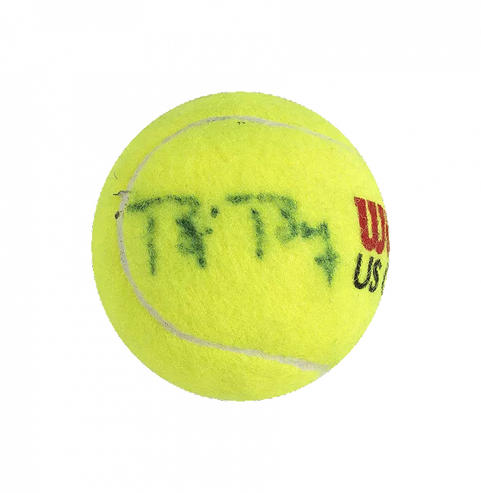 John McEnroe & Bjorn Borg Dual Signed US Open Tennis Ball In Acrylic Case
