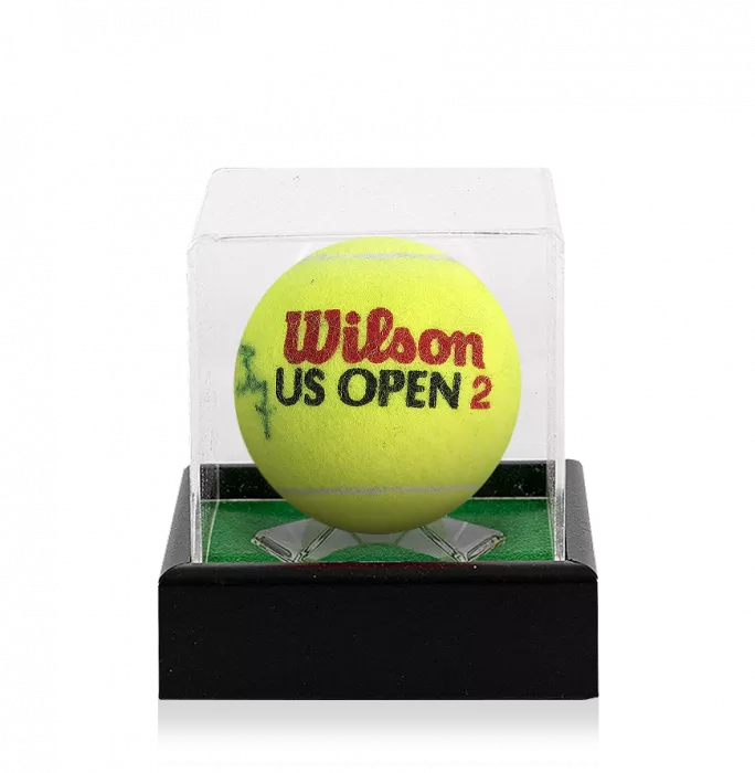 John McEnroe & Bjorn Borg Dual Signed US Open Tennis Ball In Acrylic Case