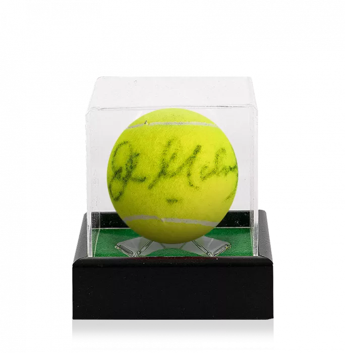 John McEnroe Signed Wimbledon Tennis Ball In Acrylic Case