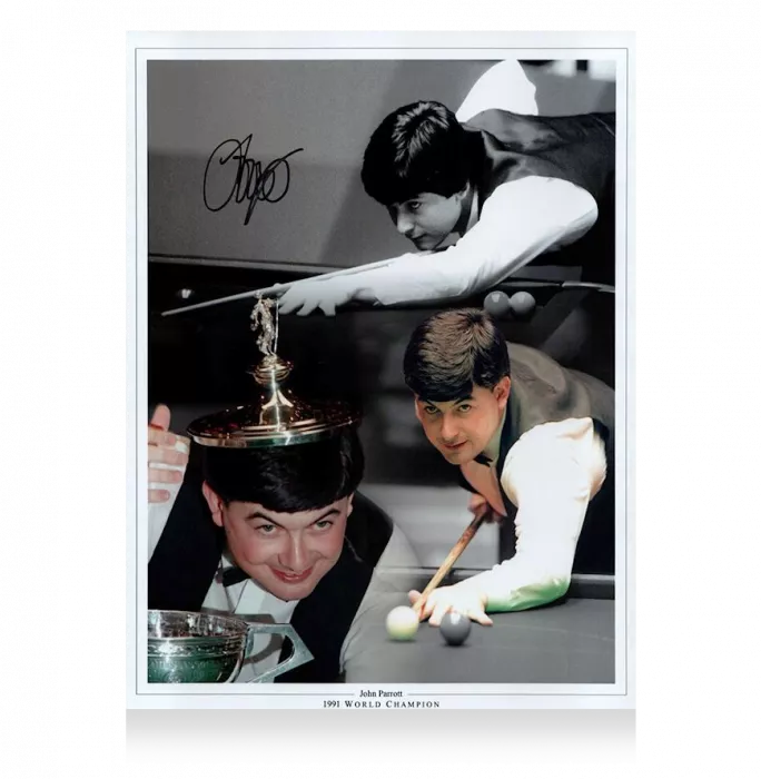John Parrott Signed Photo In Premium Photo Frame