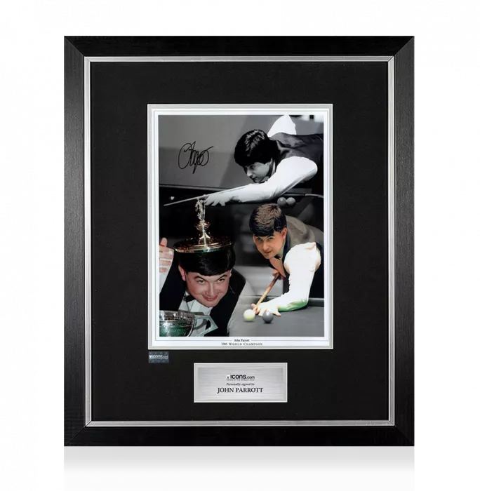 John Parrott Signed Photo In Premium Photo Frame