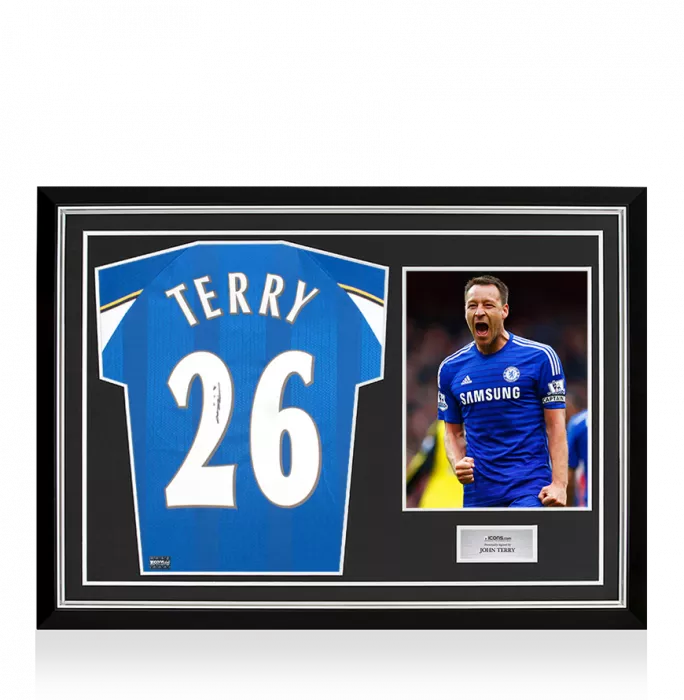 John Terry Back Signed 1998 ECWC Chelsea Shirt In Hero Frame: Option 1