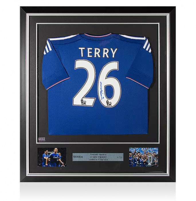 John Terry Back Signed And Framed Chelsea 2015-16 Home Shirt