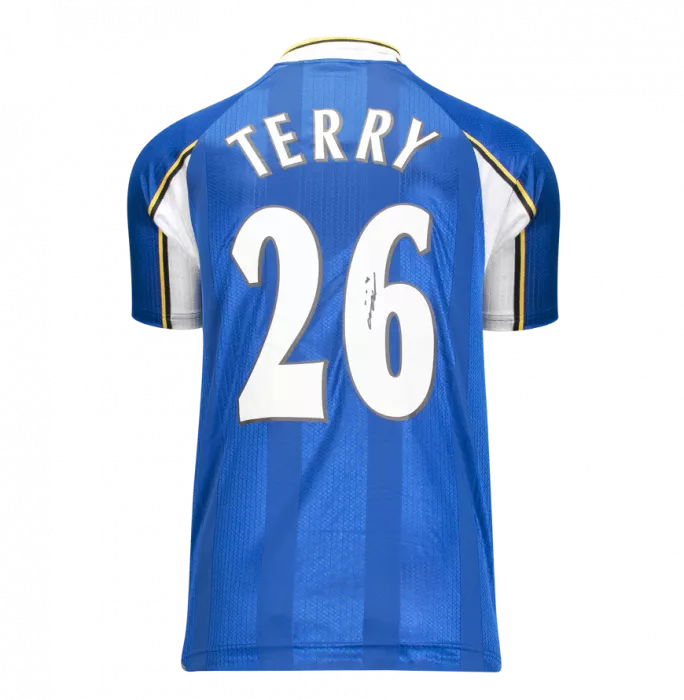 John Terry Back Signed Chelsea 1998 ECWC Shirt In Hero Frame: Option 1