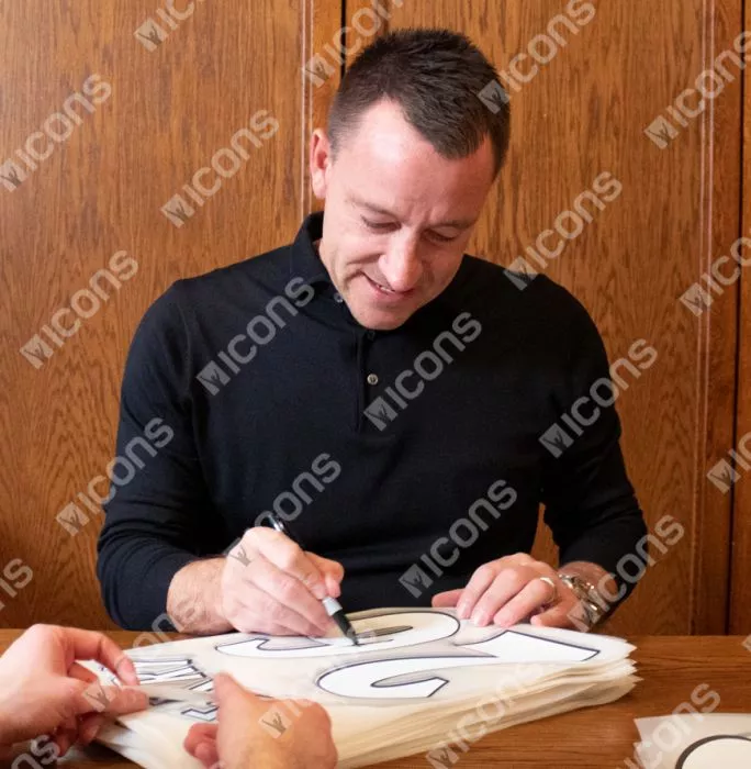 John Terry Back Signed Chelsea 1998 ECWC Shirt In Hero Frame: Option 1