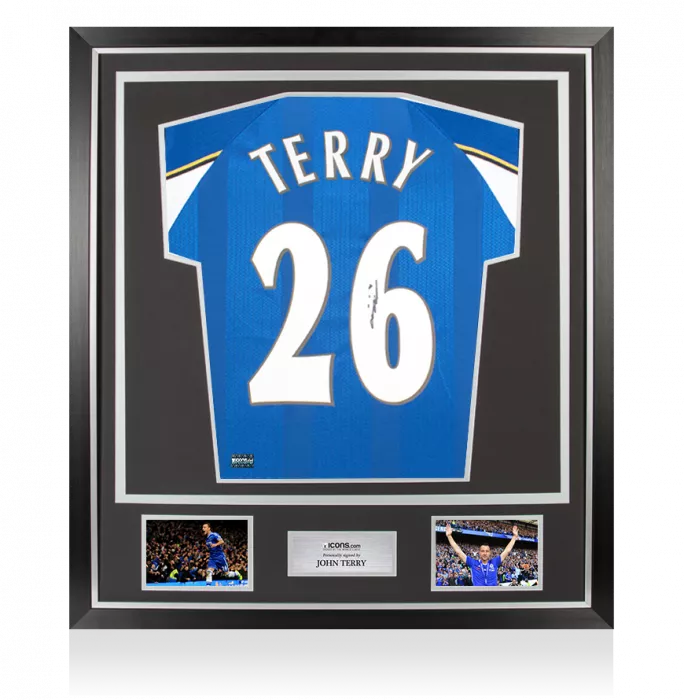 John Terry Back Signed Chelsea 1998 ECWC Shirt In Classic Frame