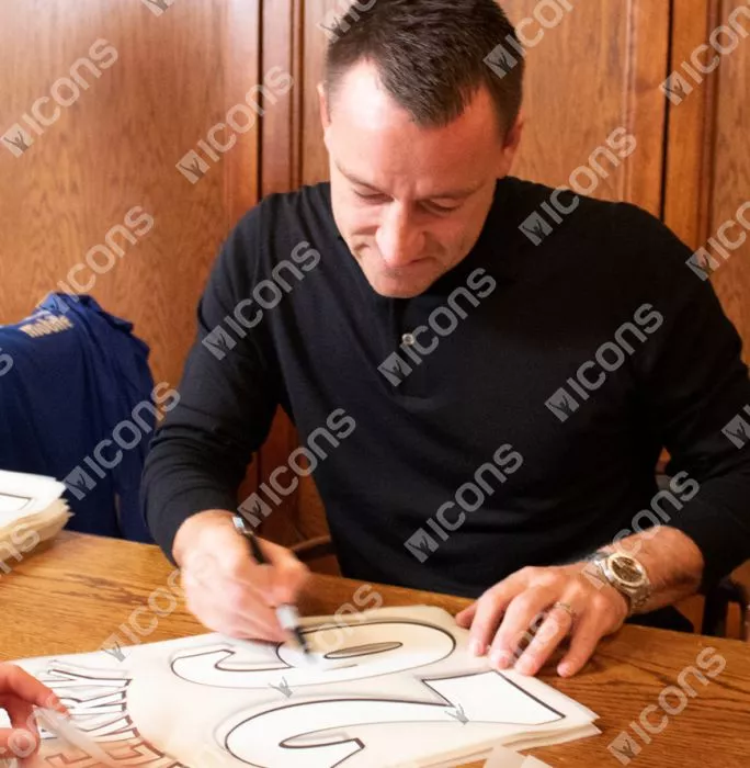 John Terry Back Signed Chelsea 2007-08 Home Shirt In Hero Frame: Option 1