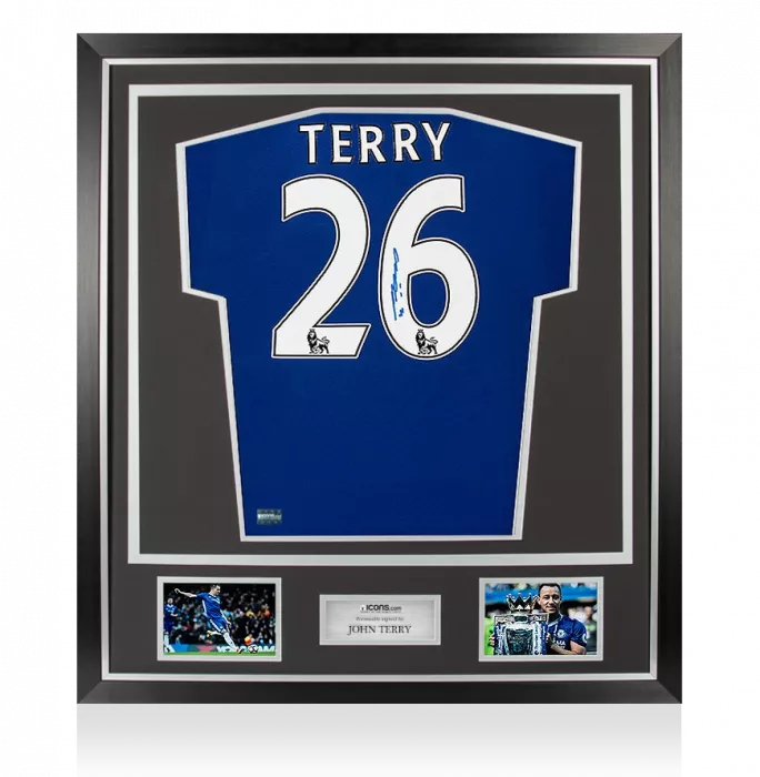 John Terry Back Signed Chelsea 2016-17 Home Shirt In Classic Frame