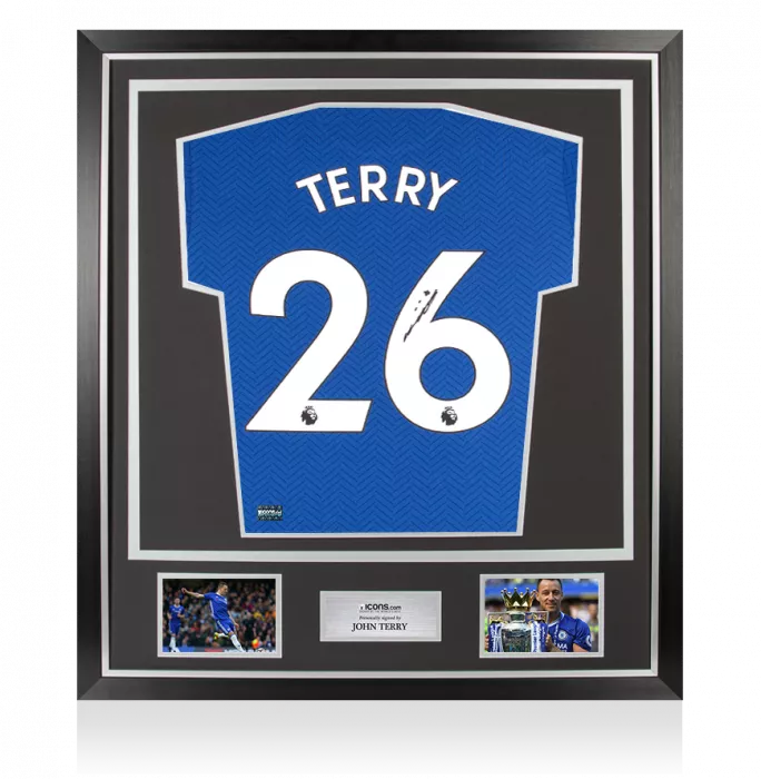 John Terry Back Signed Chelsea 2020-21 Home Shirt In Classic Frame
