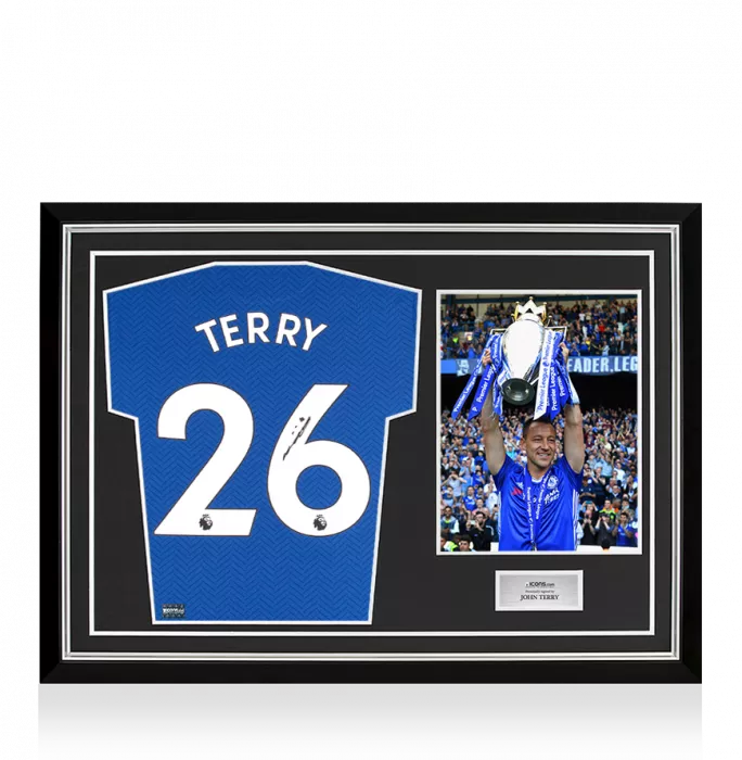 John Terry Back Signed Chelsea 2020-21 Home Shirt In Hero Frame: Option 1