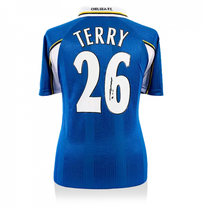 John Terry Back Signed Retro Chelsea Shirt: Cup Winners' Cup Edition In Hero Frame: Option 1