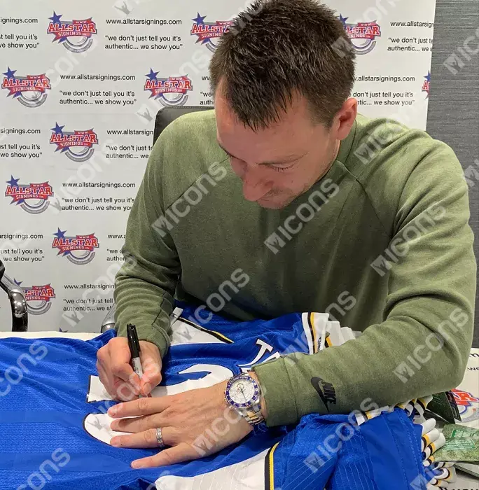John Terry Back Signed Retro Chelsea Shirt: Cup Winners' Cup Edition In Hero Frame: Option 1