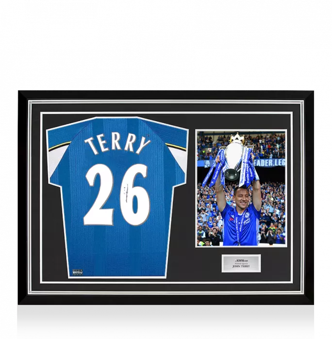 John Terry Back Signed Retro Chelsea Shirt: Cup Winners' Cup Edition In Hero Frame: Option 1