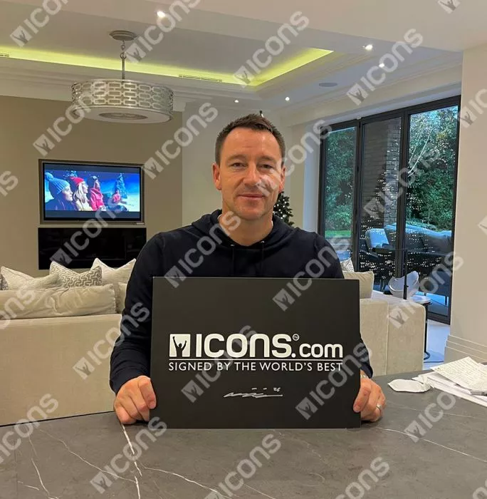 John Terry Chelsea FC Back Signed 1999-01 Home Shirt In Classic Frame