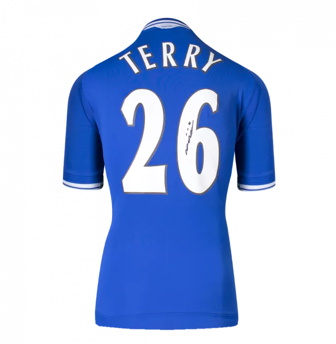 John Terry Chelsea FC Back Signed 1999-01 Home Shirt In Classic Frame