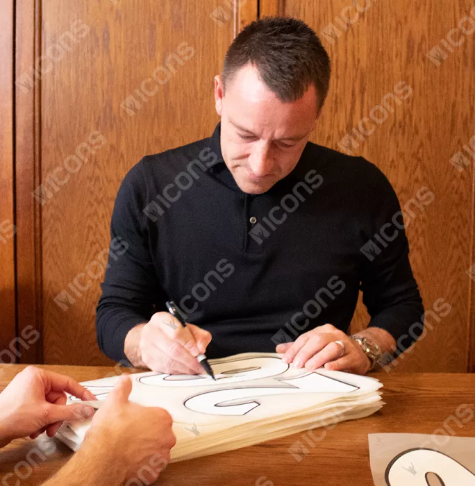 John Terry Chelsea FC Back Signed 1999-01 Home Shirt In Classic Frame