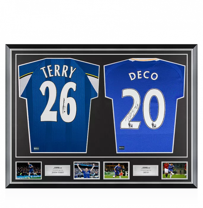 John Terry & Deco Signed Chelsea Shirts In Classic Dual Frame
