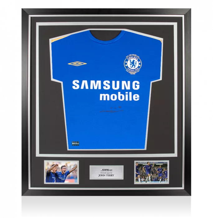 John Terry Front Signed Chelsea 2005-06 Home Shirt In Classic Frame