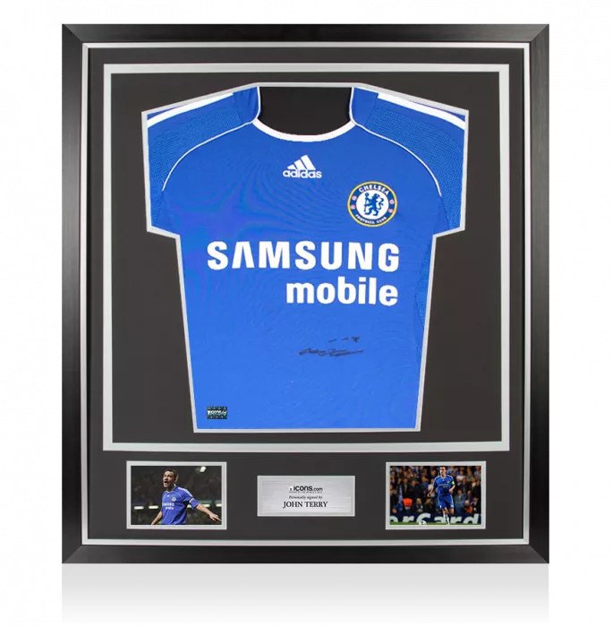 John Terry Front Signed Chelsea 2006-07 Home Shirt In Classic Frame