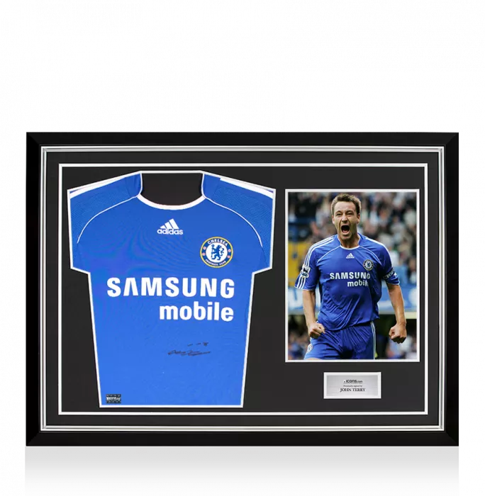 John Terry Front Signed Chelsea 2006-07 Home Shirt In Hero Frame: Option 1