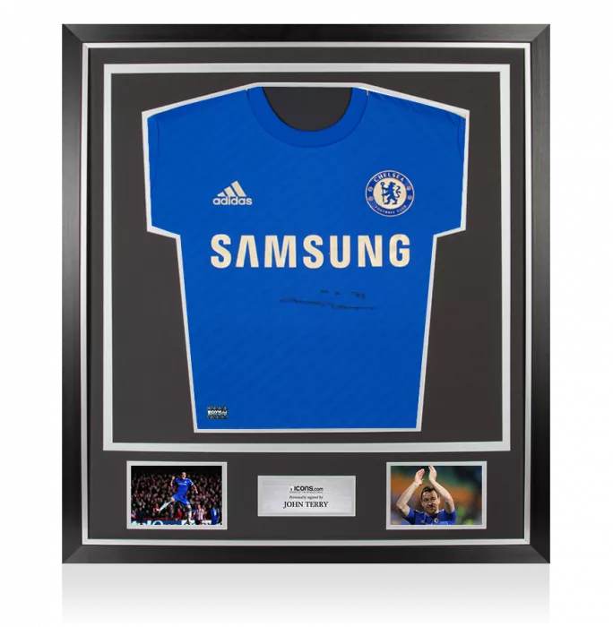 John Terry Front Signed Chelsea 2012-13 Home Shirt In Classic Frame