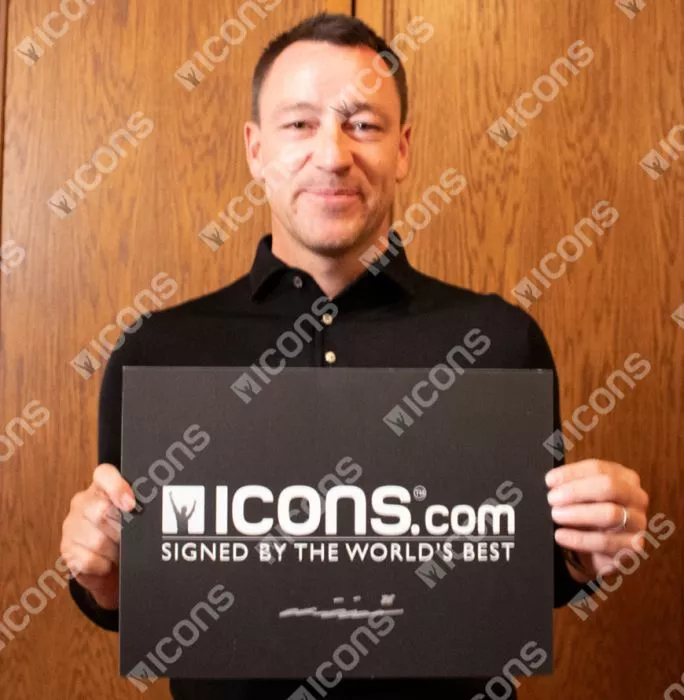 John Terry Front Signed Chelsea 2015-16 Home Shirt In Hero Frame: Option 1