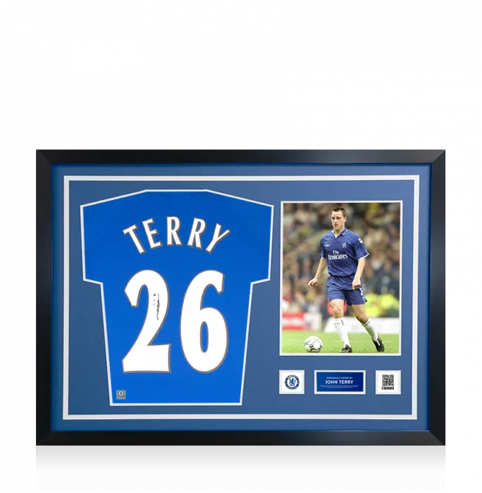 John Terry Official Chelsea FC Signed and Framed 1999-01 Home Shirt