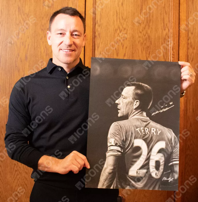 John Terry Official Chelsea FC Signed And Framed Original Tribute Artwork: Captain Leader Legend