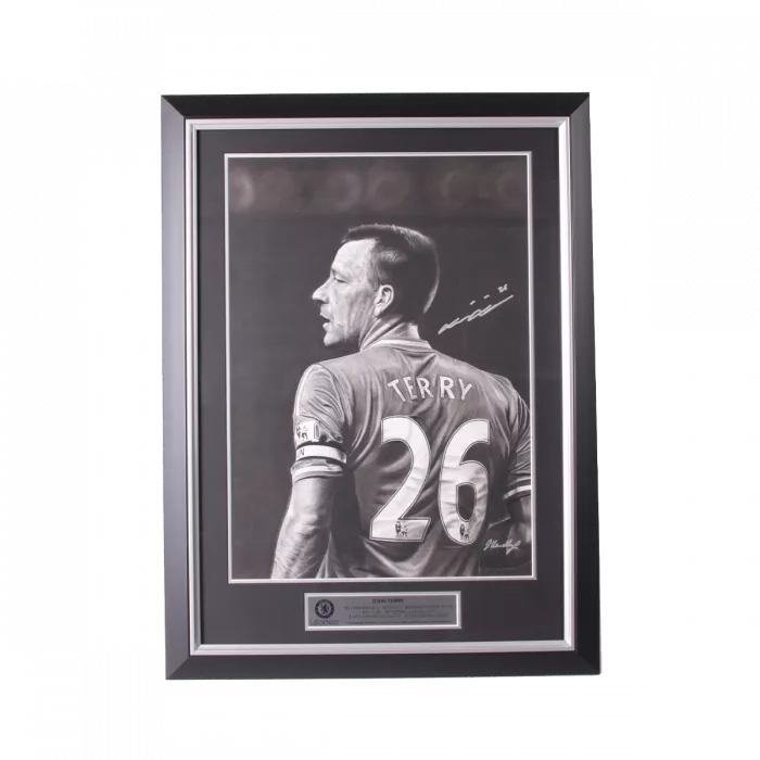 John Terry Official Chelsea FC Signed And Framed Original Tribute Artwork: Captain Leader Legend
