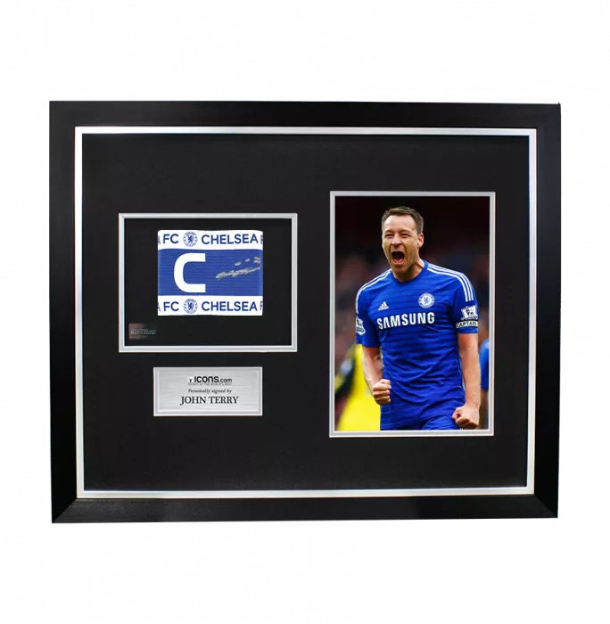 John Terry Signed and Framed Chelsea Captain's Armband