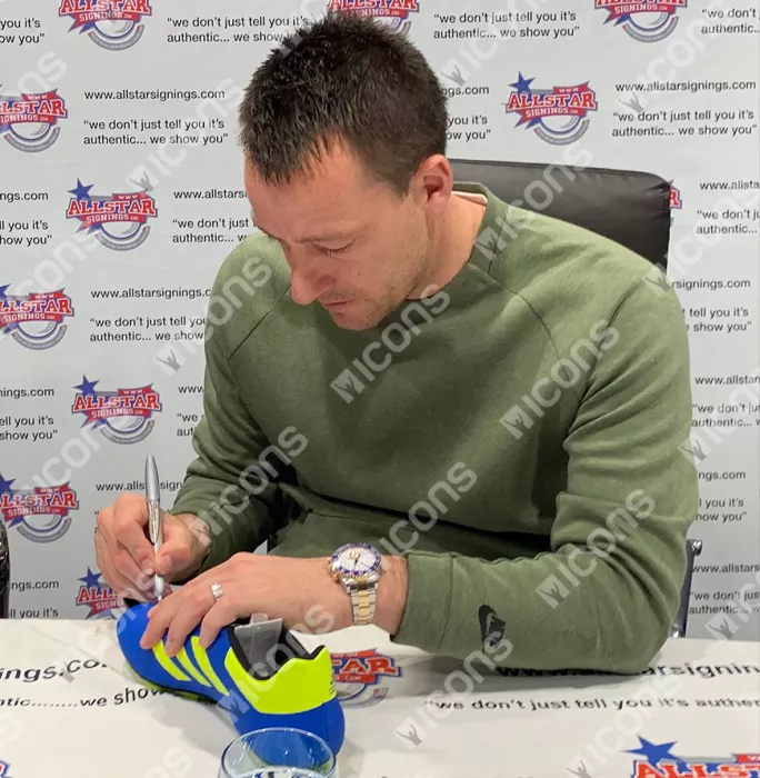 John Terry Signed Blue And Yellow Adidas Boot