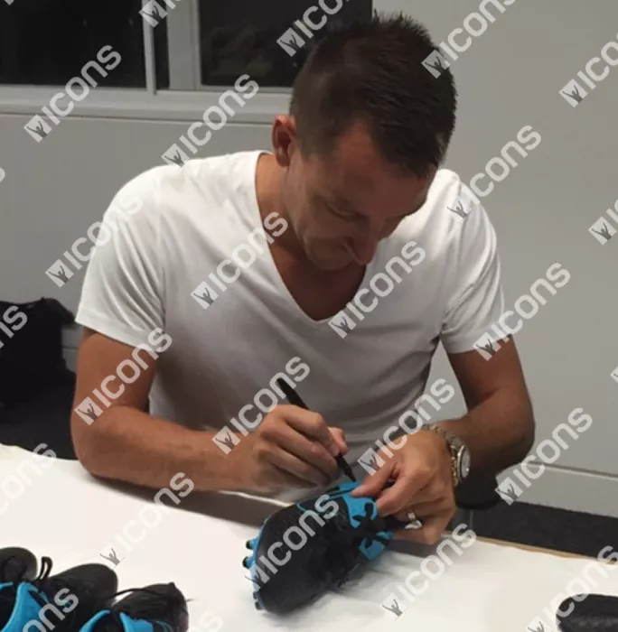 John Terry Signed Blue Nike Magista Boot In Acrylic Case