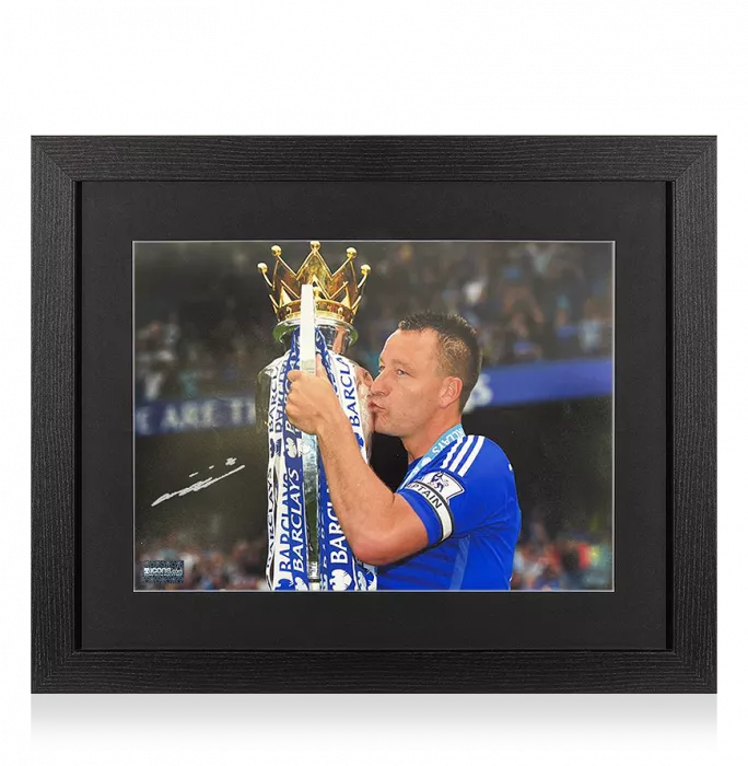 John Terry Signed Chelsea Photo In Black Wooden Frame: Premier League Winner