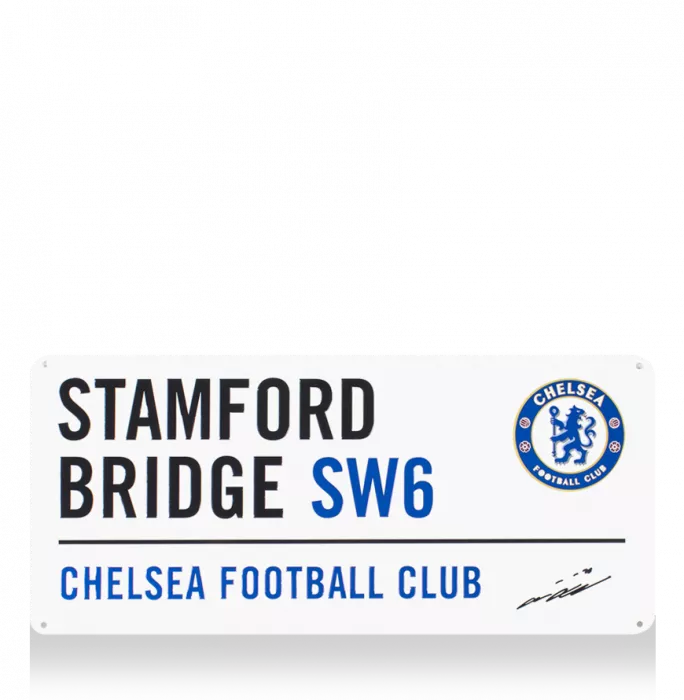 John Terry Signed Chelsea Stamford Bridge Road Sign