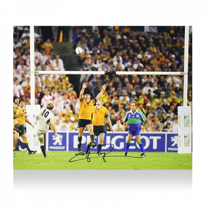 Jonny Wilkinson Signed England Rugby Photo: 2003 Rugby World Cup Winning Drop Goal