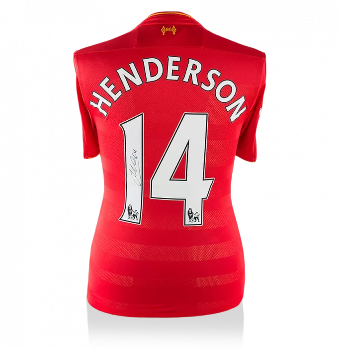 Jordan Henderson Back Signed Liverpool 2016-17 Home Shirt