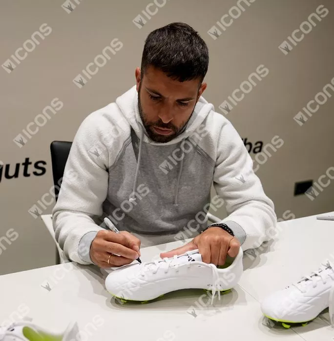 Jordi Alba Signed Adidas Copa Football Boot In Acrylic Case