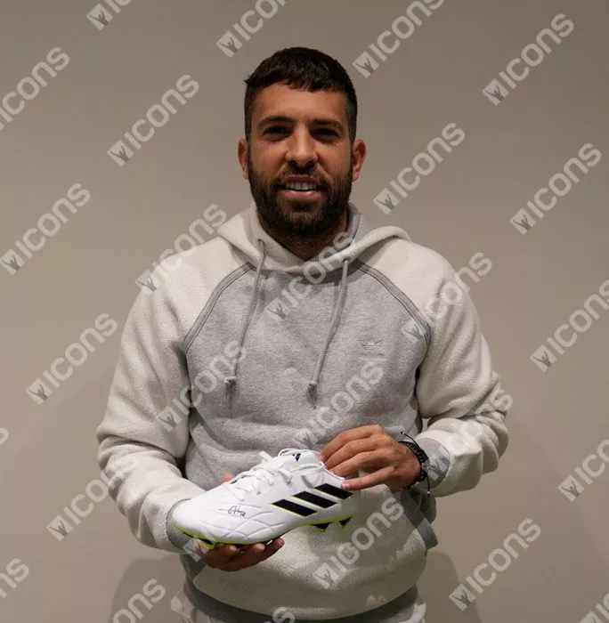Jordi Alba Signed Adidas Copa Football Boot In Bubble Frame: Option 1