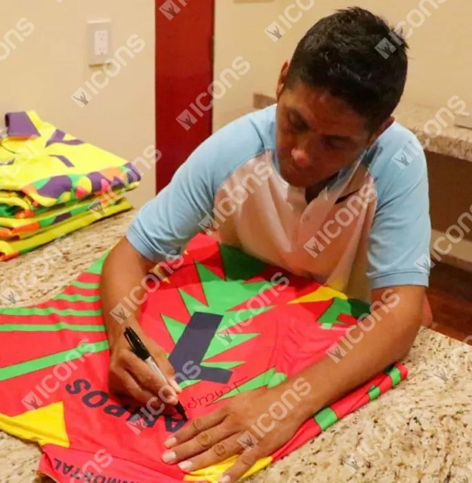 Jorge Campos Back Signed Mexico 1994 Home Shirt In Hero Frame: Option 1