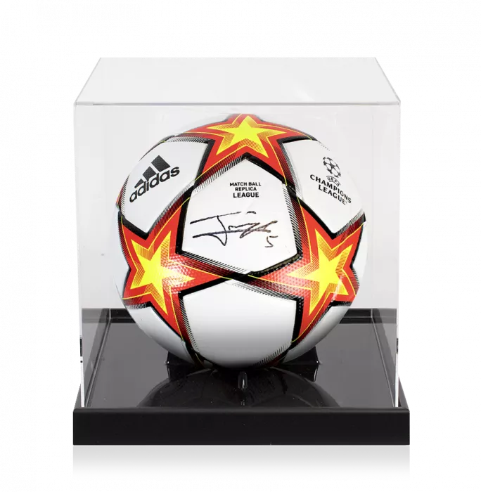 Jorginho Signed UEFA Champions League Football In Acrylic Case