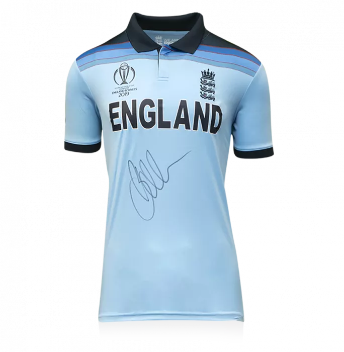 Jos Buttler Front Signed Blue England One-Day Cricket Shirt In Classic Frame