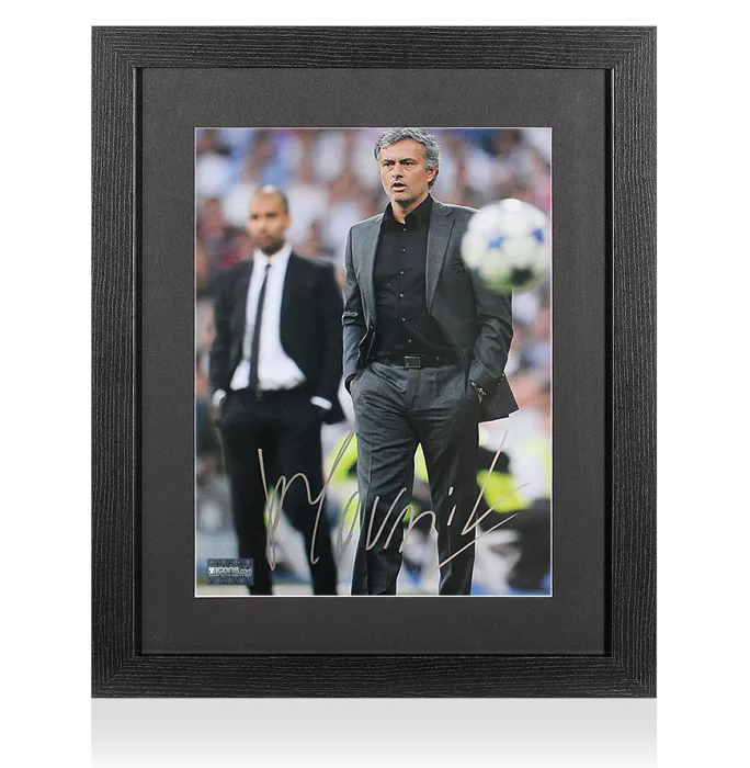 Jose Mourinho Signed Photo In Black Wooden Frame: European Champion