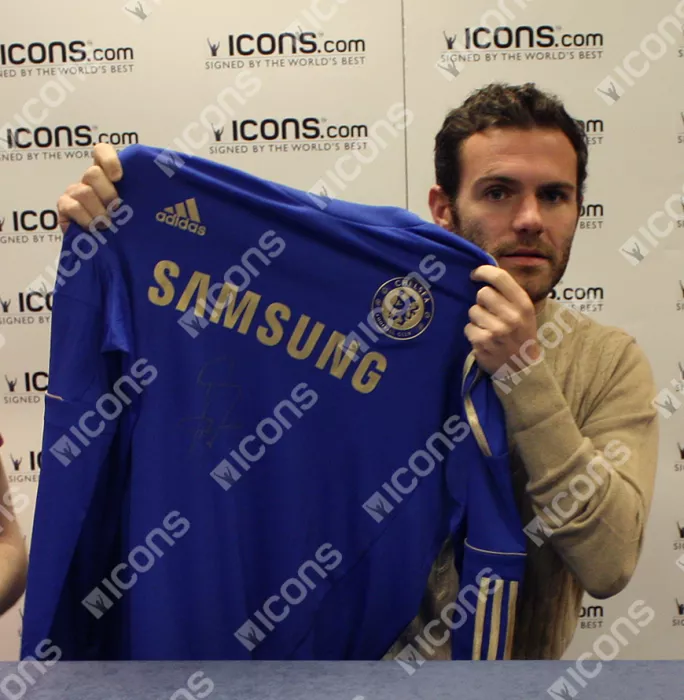 Juan Mata Front Signed Chelsea 2012-13 Home Shirt