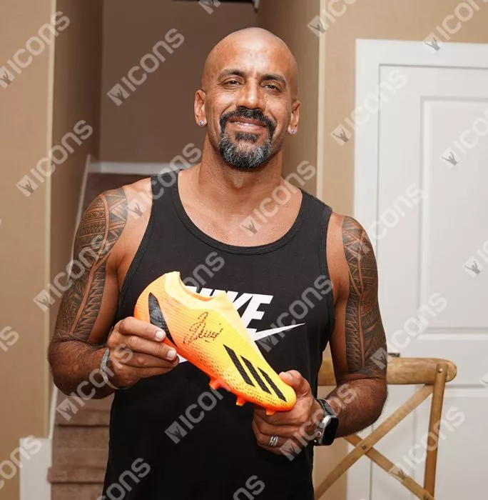 Juan Sebastian Veron Signed Orange Adidas Boot