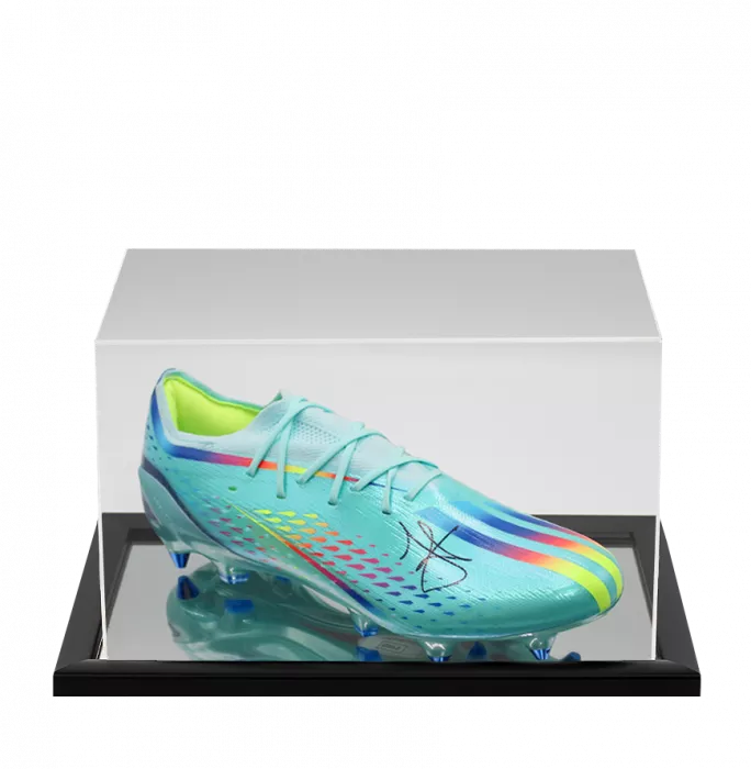 Julian Alvarez Signed Adidas X Speedportal .1 Boot In Acrylic Case