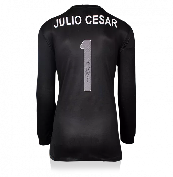 Julio Cesar Back Signed Brazil London 2012 Olympic Games Goalkeeper Shirt