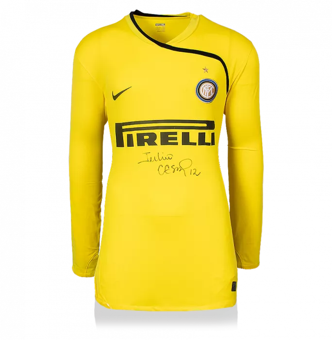 Julio Cesar Front Signed Internazionale 2008-09 Goalkeeper Shirt