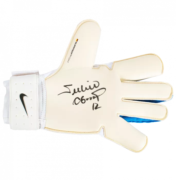 Julio Cesar Signed Blue Nike Vapor 3 Grip Goalkeeper Glove