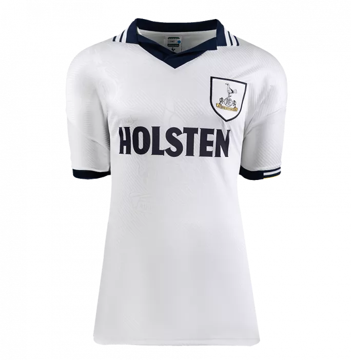 Jurgen Klinsmann Back Signed Tottenham Hotspur Retro Home Shirt In Classic Frame